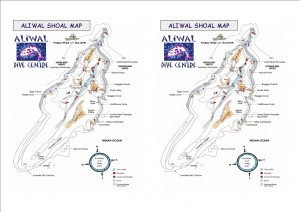 Aliwal Shoal dive site map