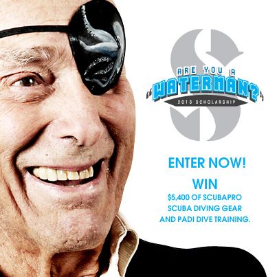 Enter to win scuba lessons from PADI and scuba gear from SCUBAPRO