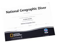 National Geographic Diver certificate