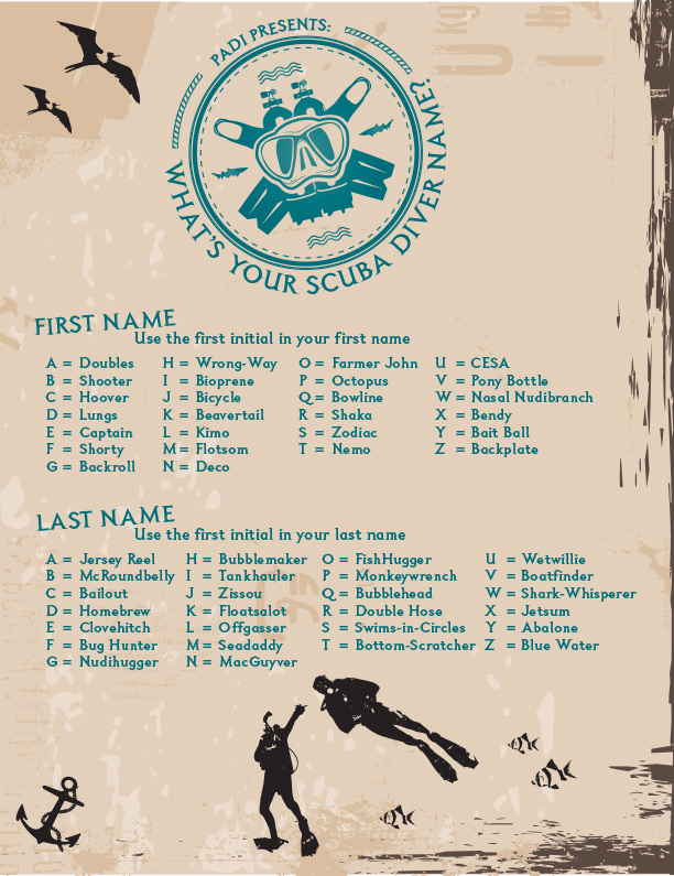 What S Your Scuba Diver Nickname