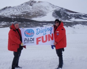 PADI President Drew Richardson in Antarctica