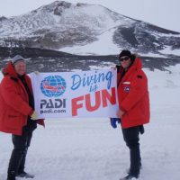 PADI President Drew Richardson in Antarctica