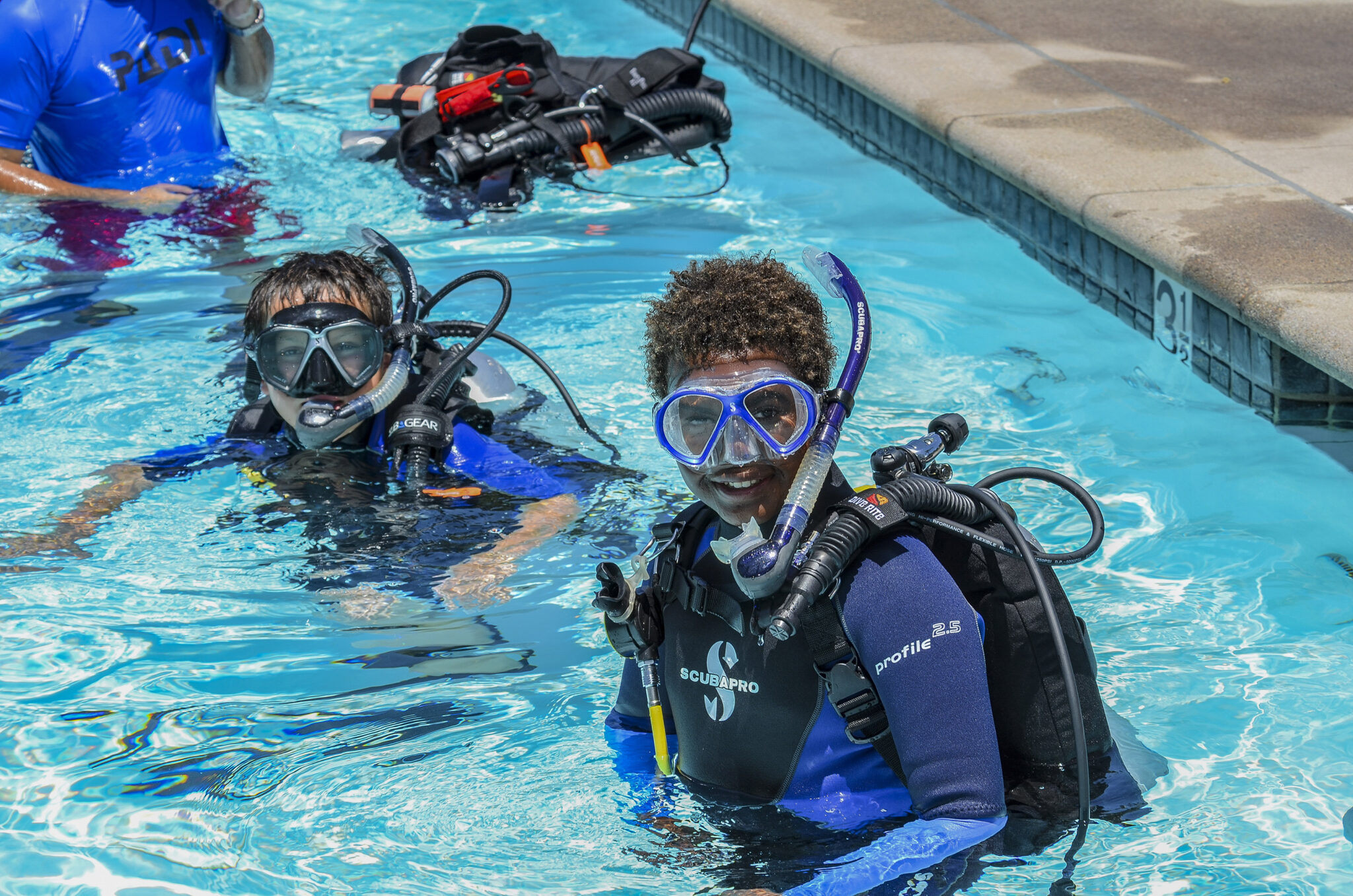 family diving