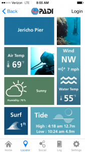 PADI App Dive Site Details