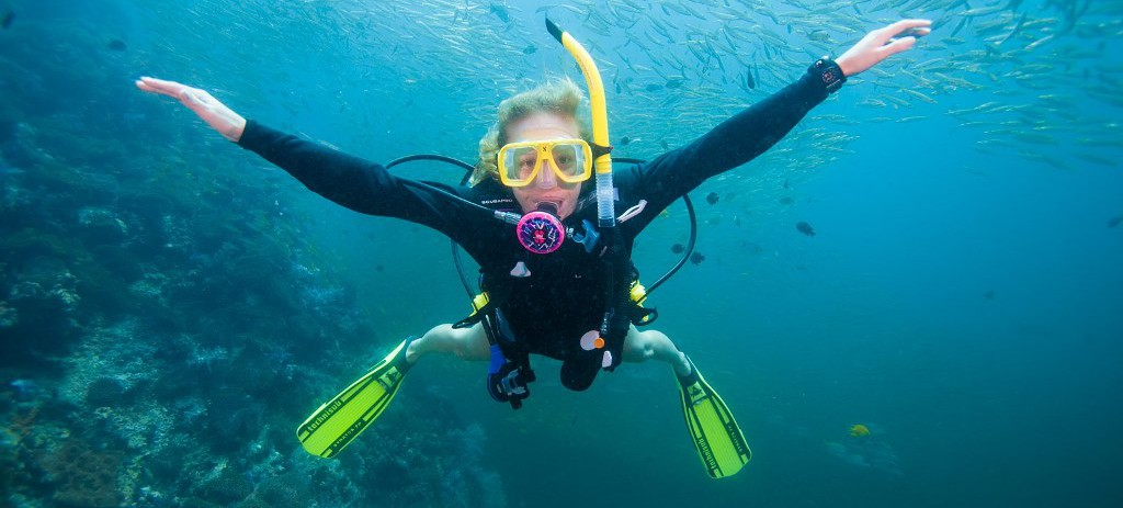 Happy diver