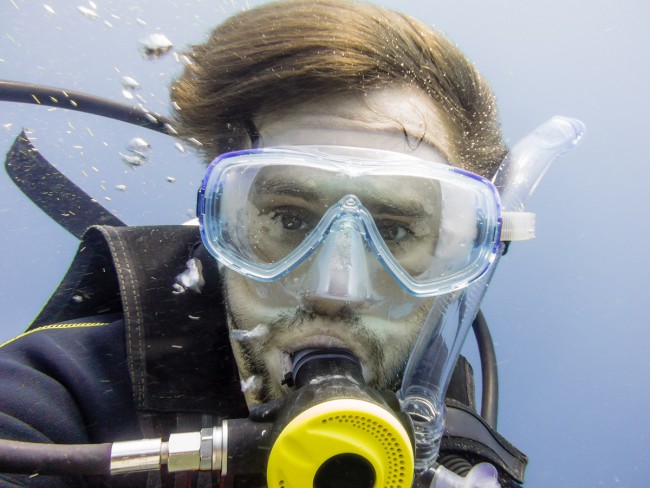 Diver with Moustache Mask Seal