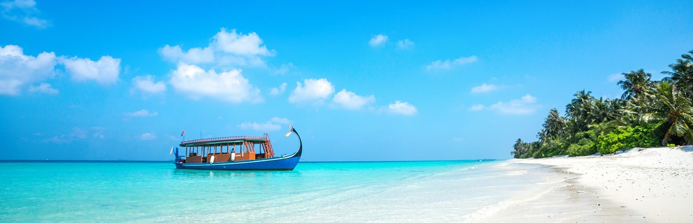 Maldives Beach and Dhoni