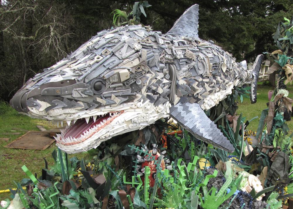 Washed Ashore Plastic Shark Sculpture