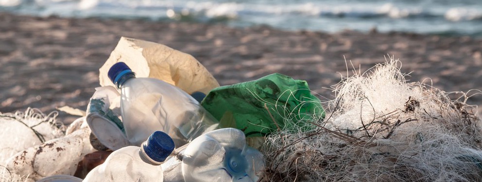 Plastic on the beach