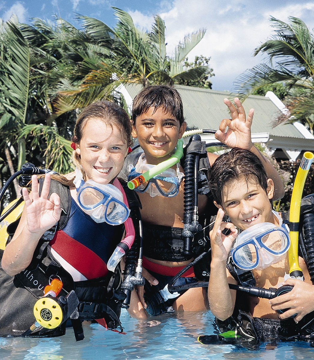 Scuba diving children