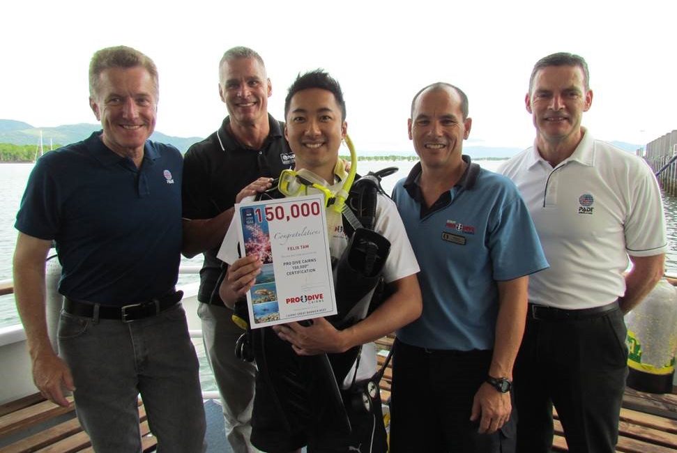 Pro Dive Cairns reaches their 150,000th PADI Certification Milestone