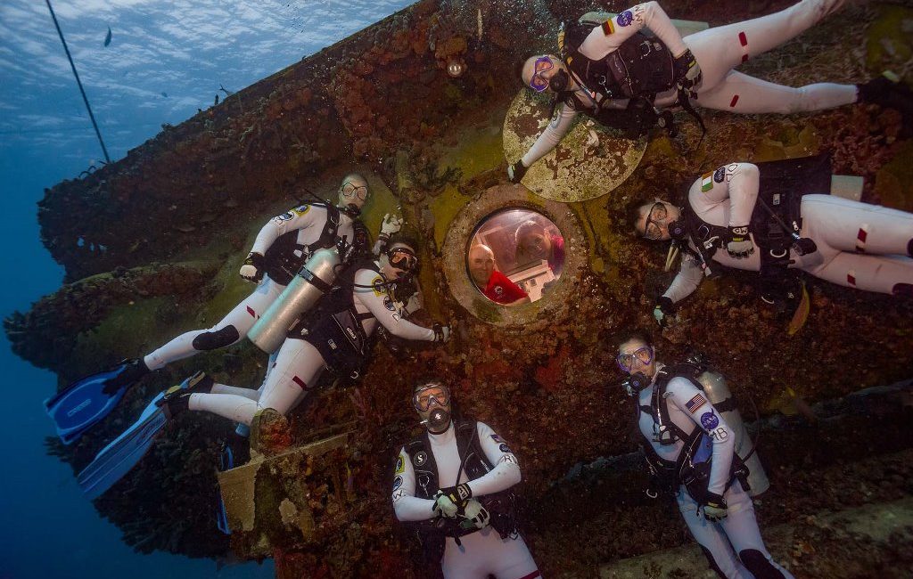 NASA Astronauts Dive Underwater Mission