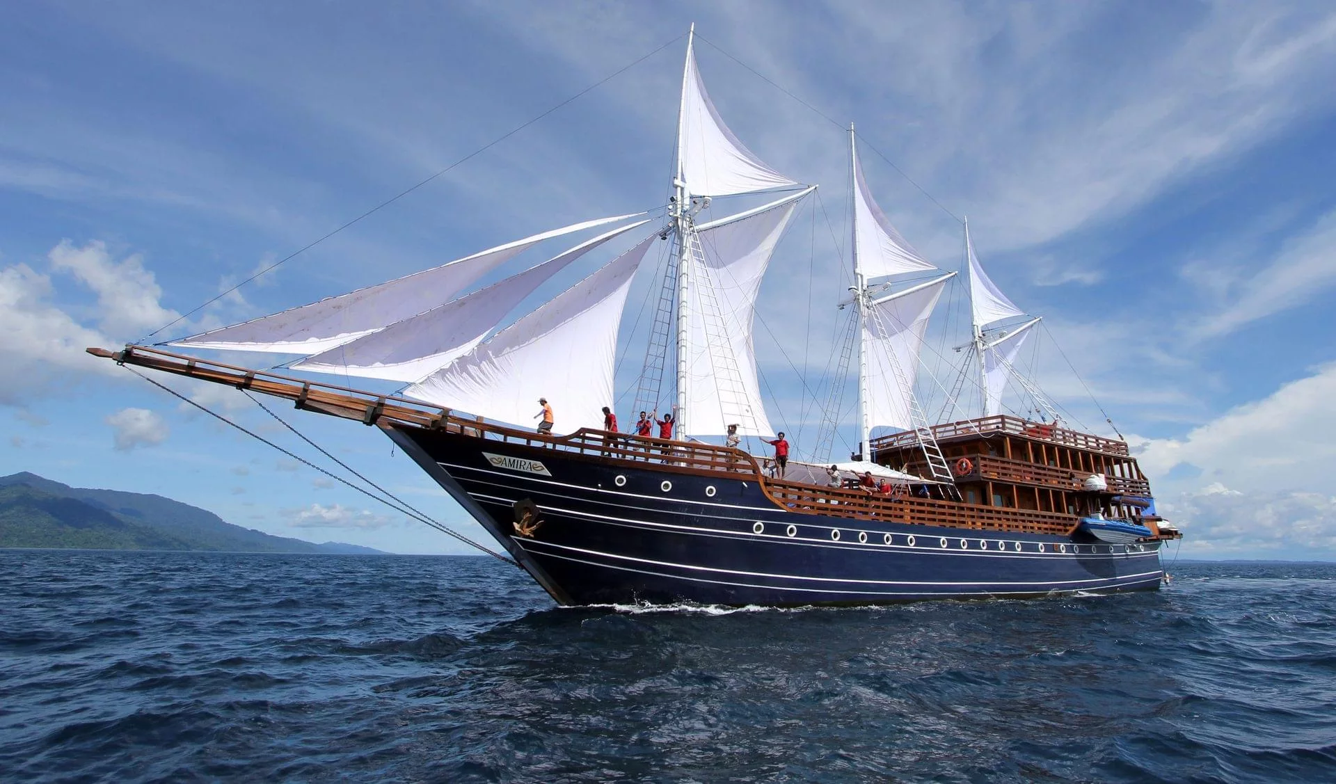 a view of the Amira Liveaboard in Indonesia