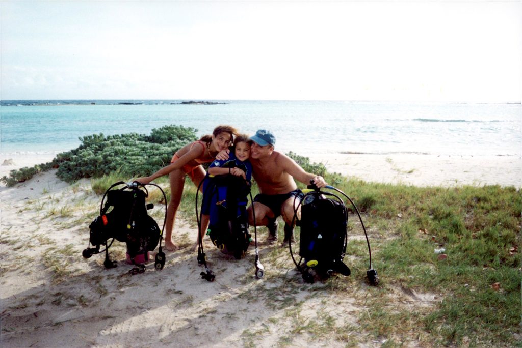 Roger Muller in Aruba with Family