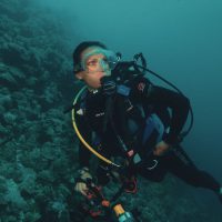 AmbassaDiver Szilvia Gogh swims