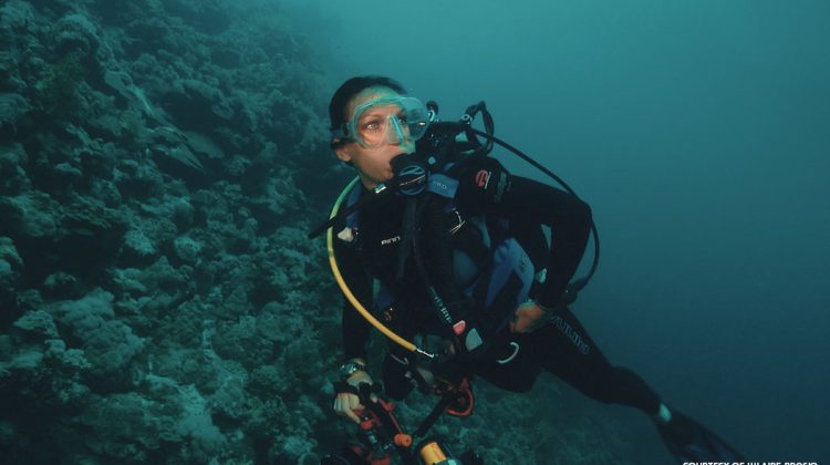 AmbassaDiver Szilvia Gogh swims