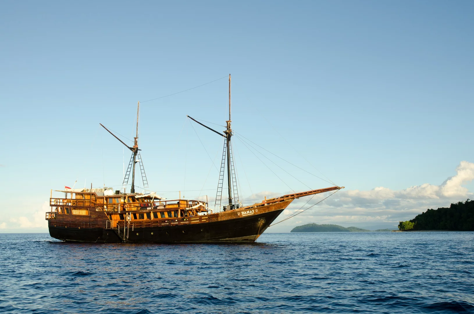 damai i liveaboard vessel on the ocean