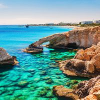 Beautiful natural rock arch near of Ayia Napa