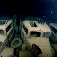 Trucks in the Thistlegorm wreck