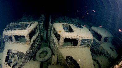 Trucks in the Thistlegorm wreck