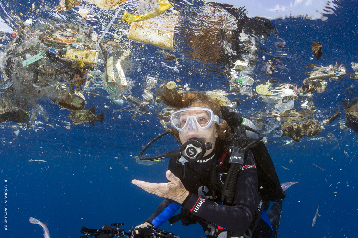 Sylvia with Plastics in Cocos