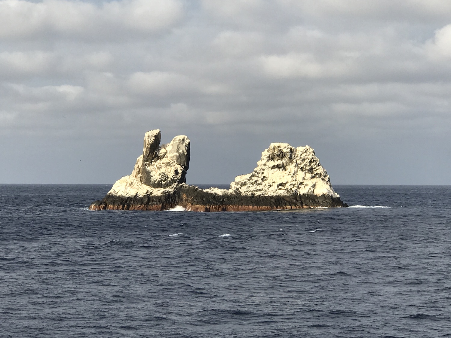 Roca Partida island (part of the Socorro Islands or Revillagigedo archipelago) emerging from the sea