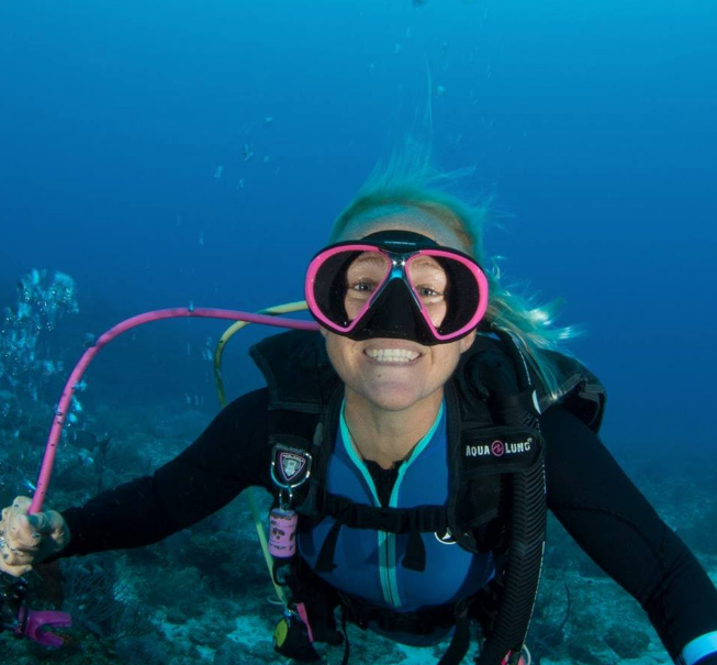 Jo Mikutowicz, owner of Divetech dive center on Grand Cayman.