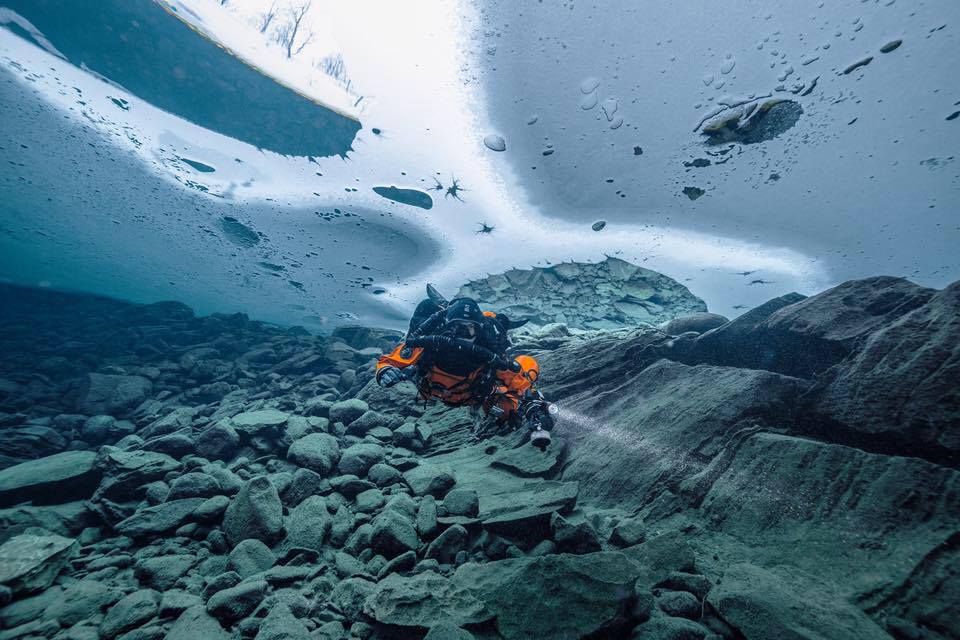 Ice in the lake - Ojamo Mine, Finland