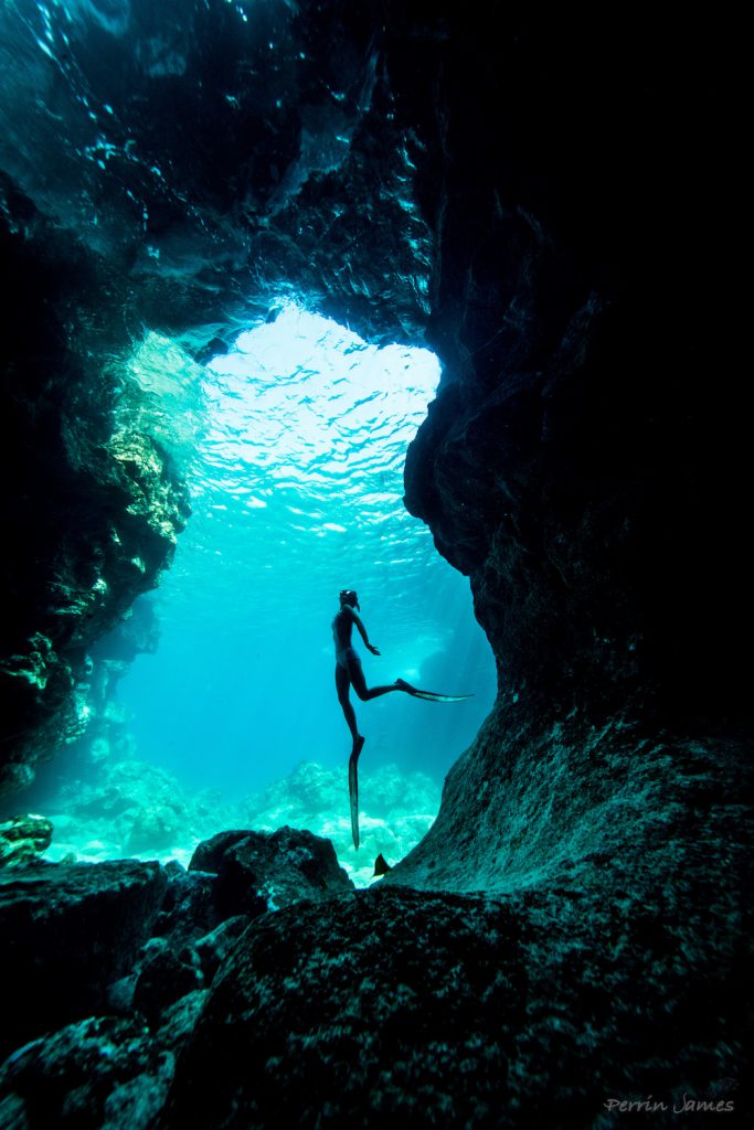 Freediving in Hawaii Photo: Perrin James