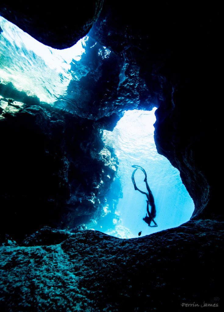 Freediving in Hawaii Photo: Perrin James