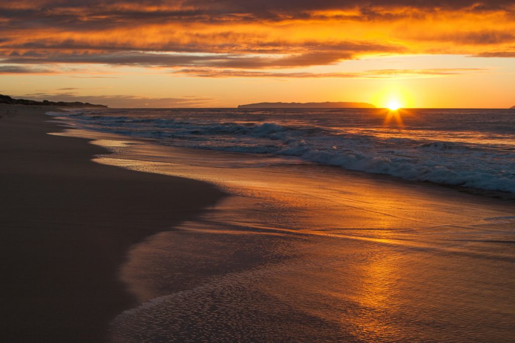 KSFBHC Tramonto del Mare della Spiaggia dell'Oceano delle Hawaii