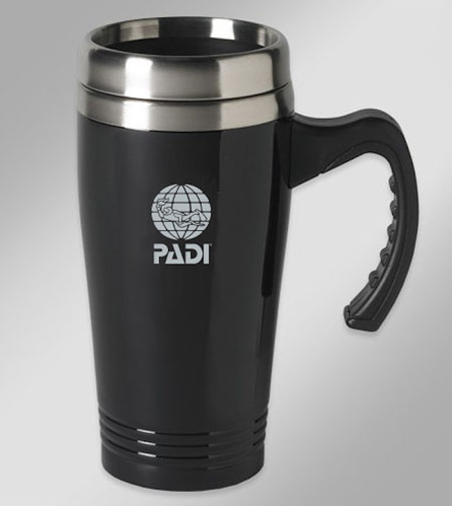 PADI travel mug