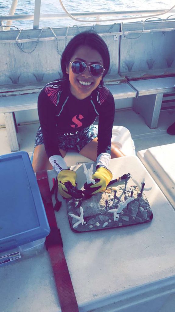 coral restoration junior scientists in the sea