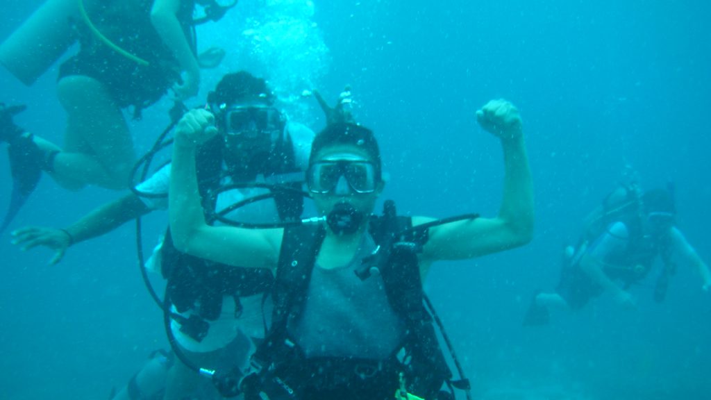 junior scientists in the sea