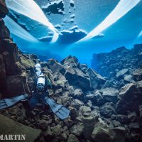 diving Davíðsgjá in iceland