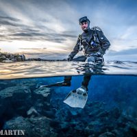 diving Davíðsgjá in iceland