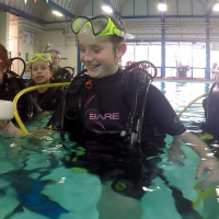 discover scuba diving party