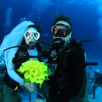 Diving Wife Underwater Wedding