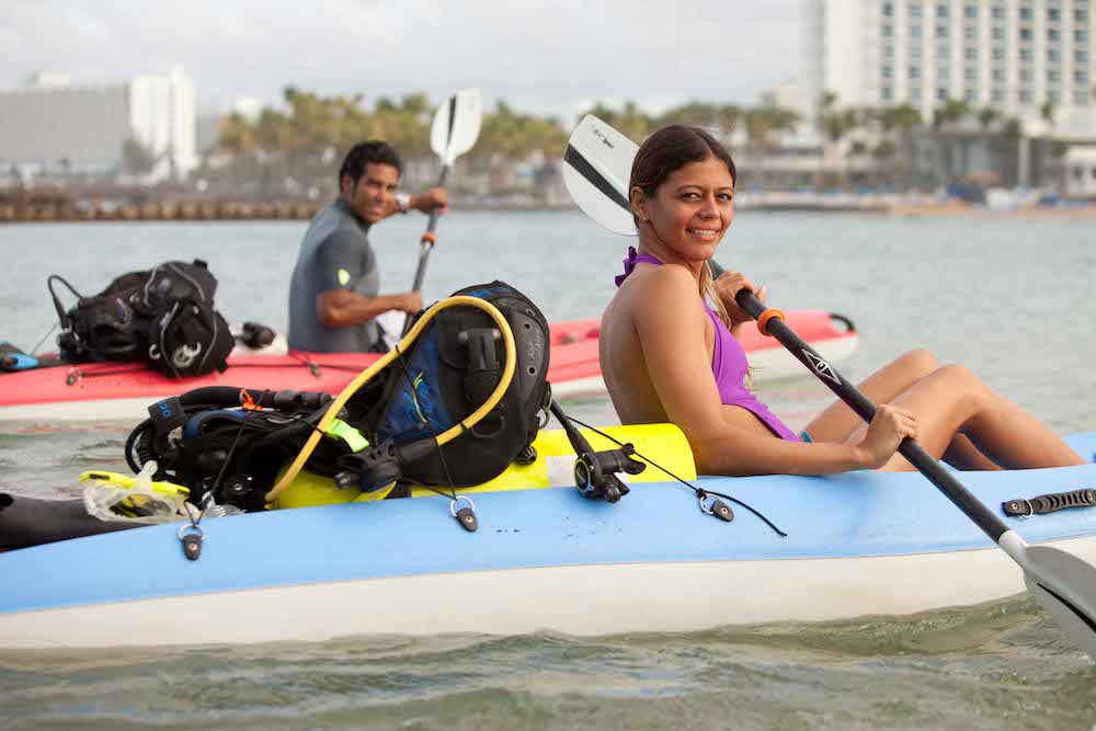 kayak diving 