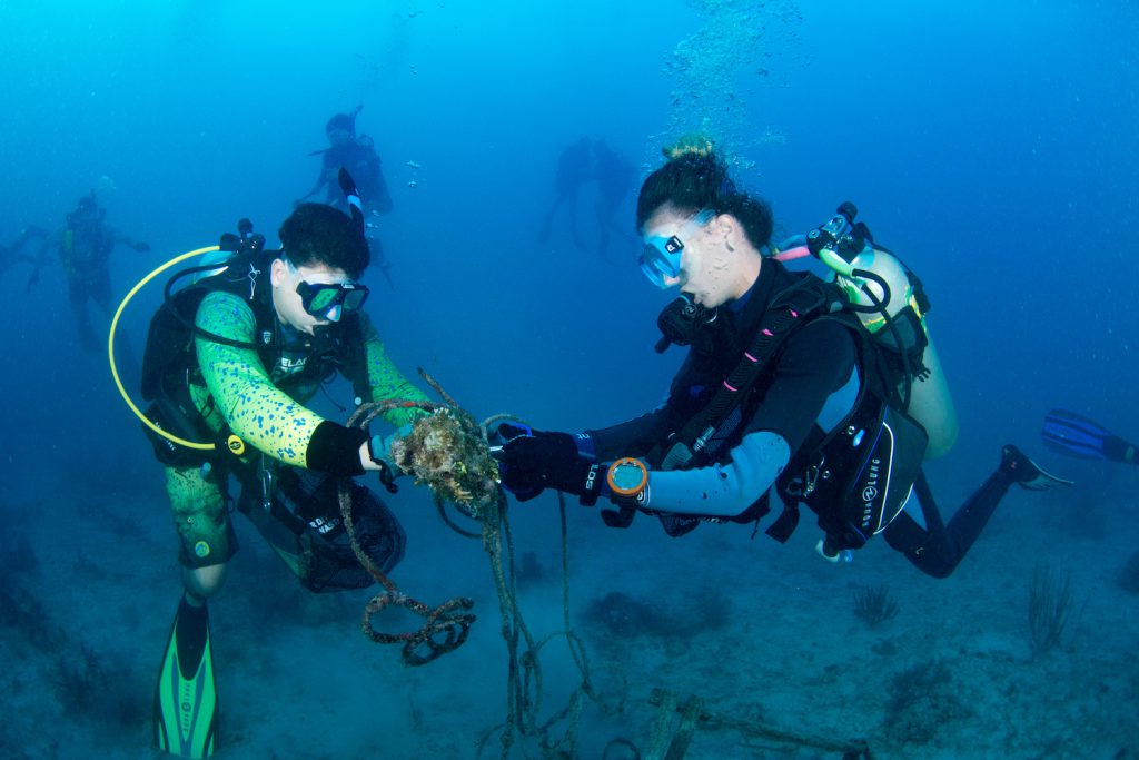 underwater cleanup