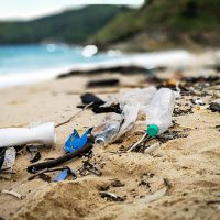 Plastic on the beach