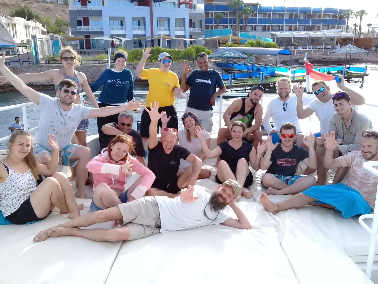 The crew at Camel Dive, Egypt