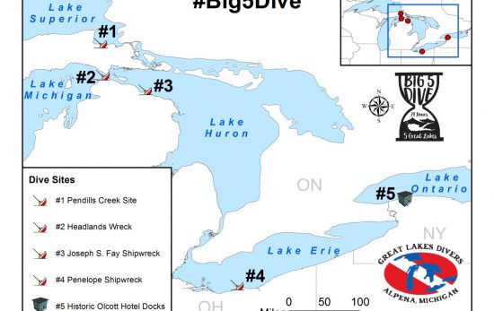 the big five dive michigan great lakes