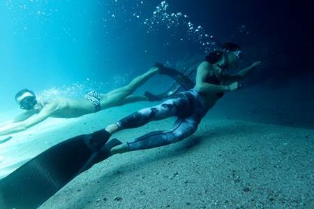 Freediving in Dahab, Caves