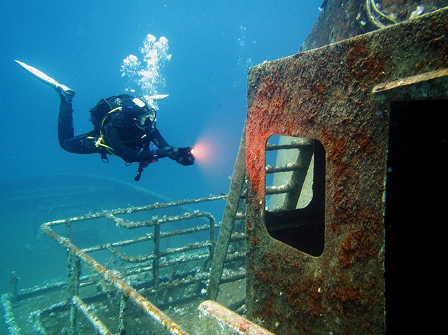 Florine Wreck diving adventures in Malta