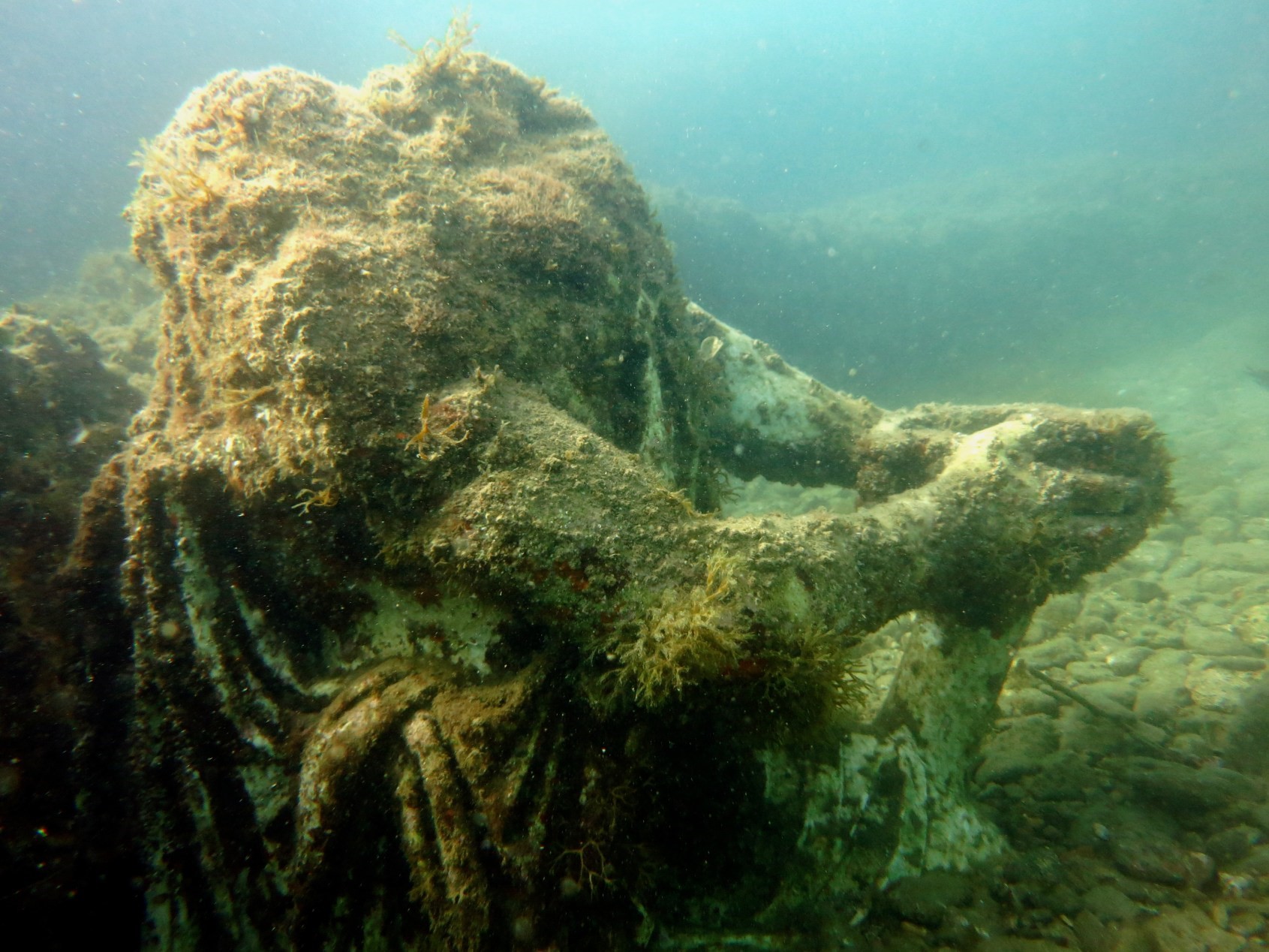 Headless Statue in the Underwater Archaeological Park of Baia