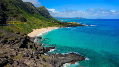one of the coves in Oahu, Hawaii