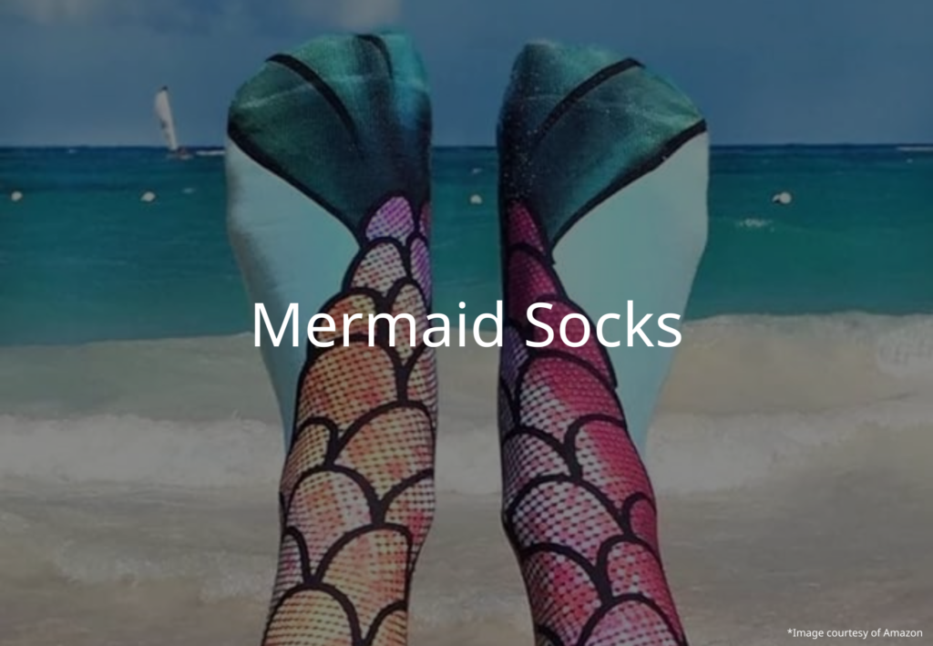 mermaid socks scuba diver gift idea