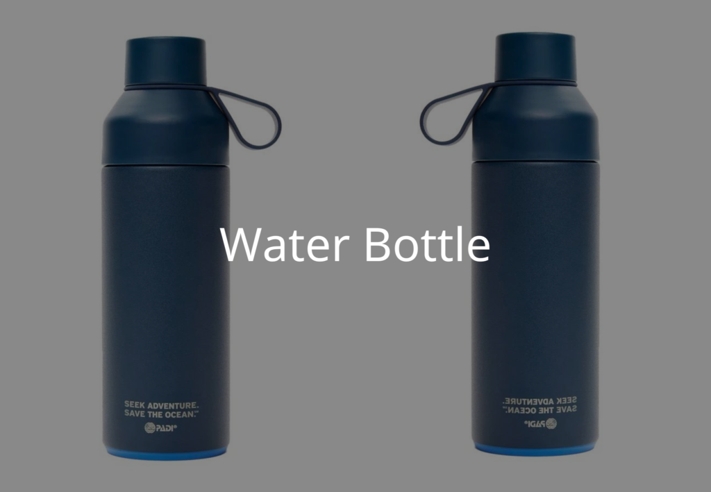 water bottle gift idea scuba diver