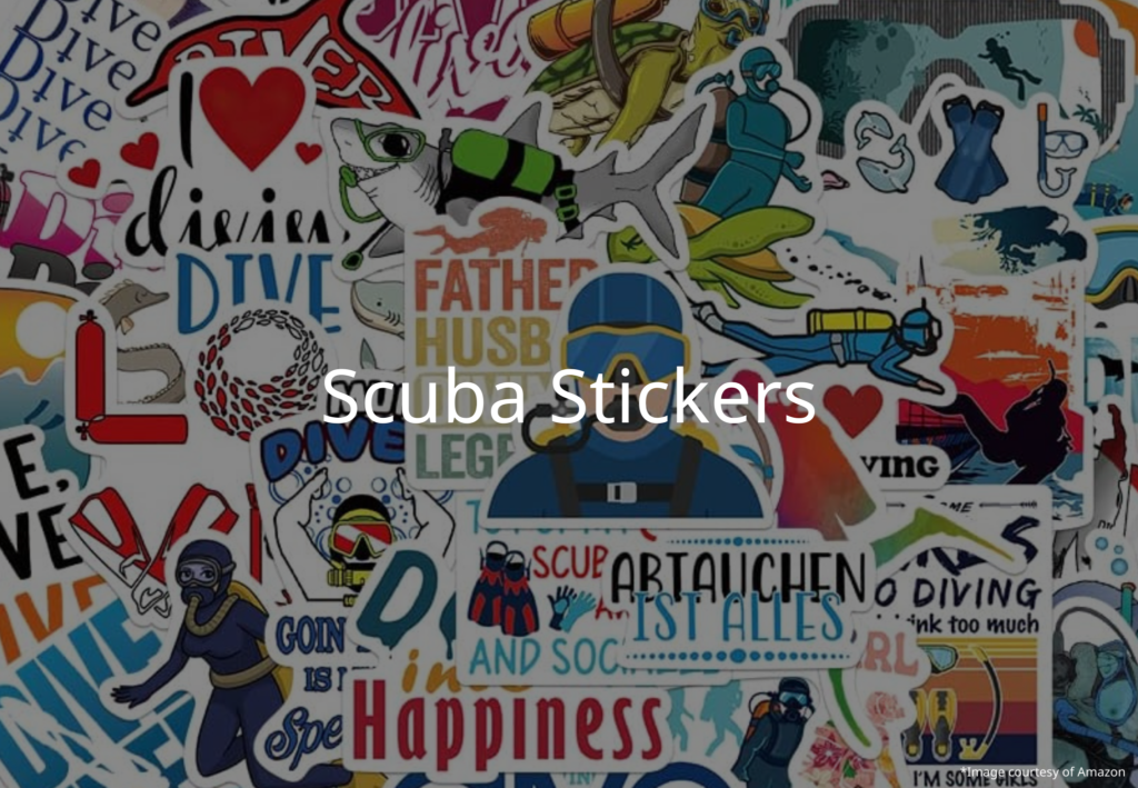 scuba stickers gift idea for scuba divers
